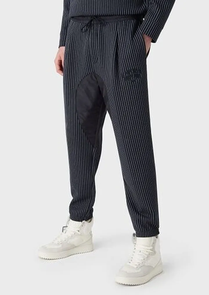 Pinstriped jersey joggers