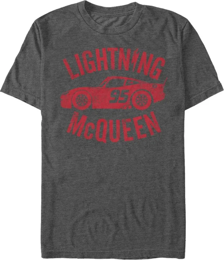 Men's Cars Lightning McQueen T-Shirt - Charcoal Heather - 4X Large