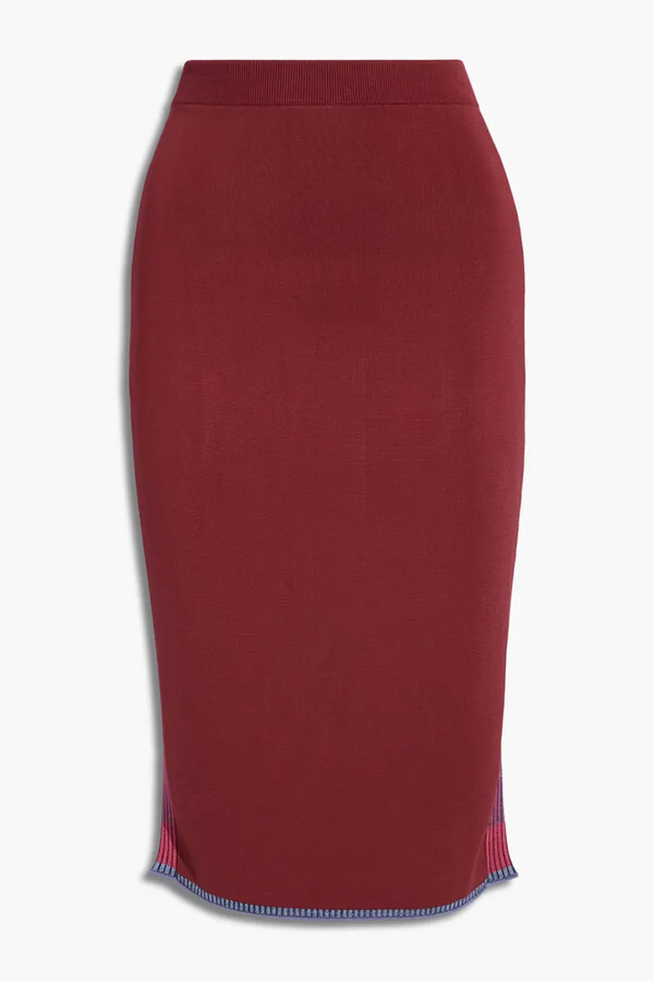 Joyce stretch-knit midi skirt