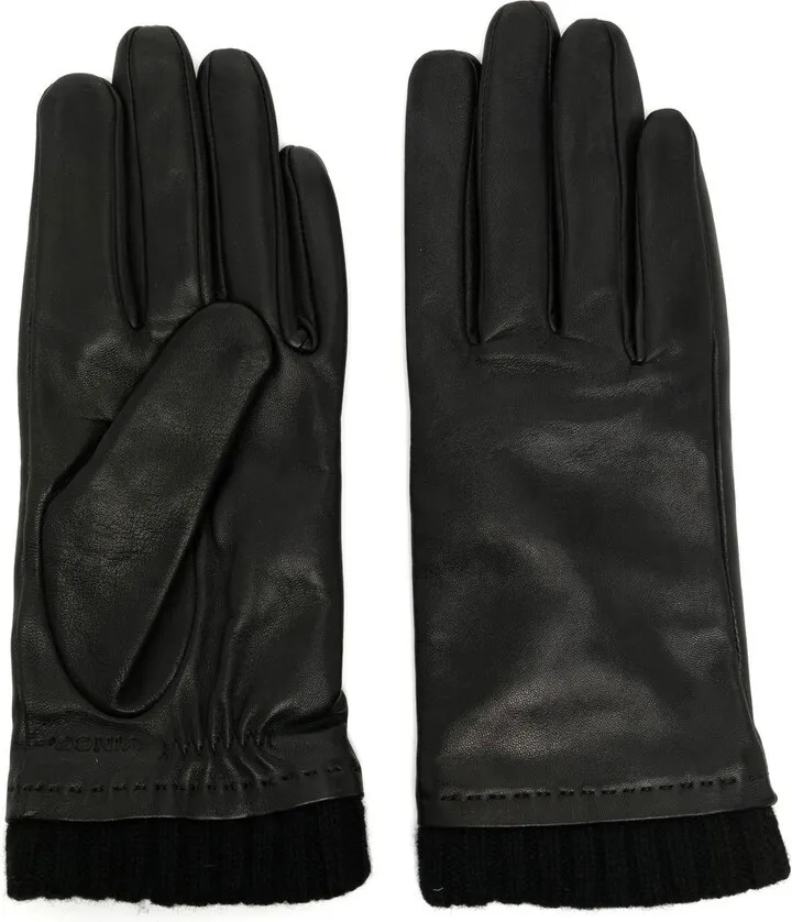 Cashmere-Lining Leather Gloves