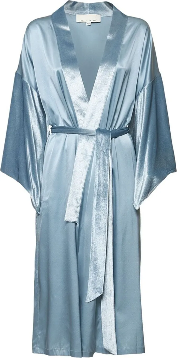 Velvet & silk robe