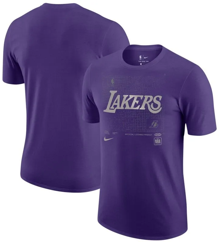 Men's Nike Purple Los Angeles Lakers Courtside Chrome T-shirt