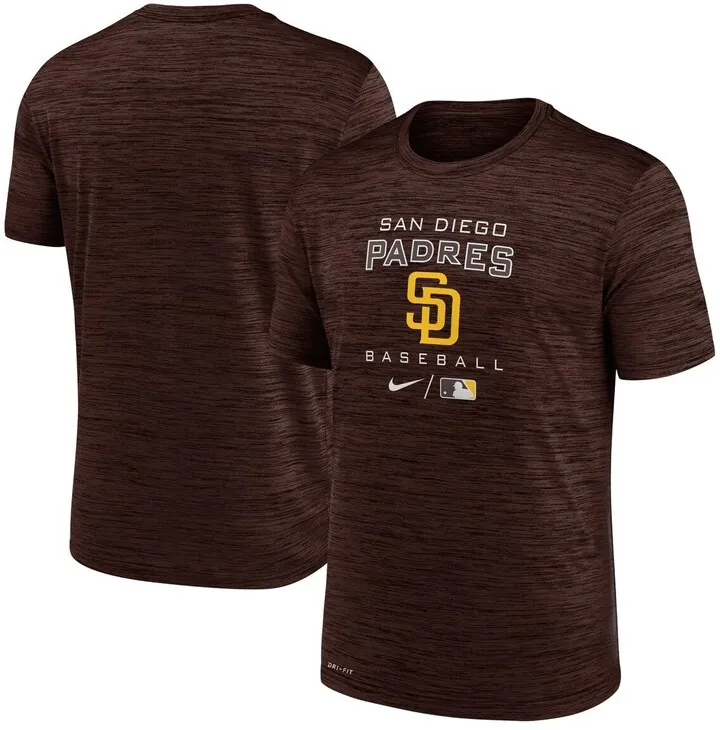 Men's Nike Brown San Diego Padres Authentic Collection Velocity Practice Performance T-shirt
