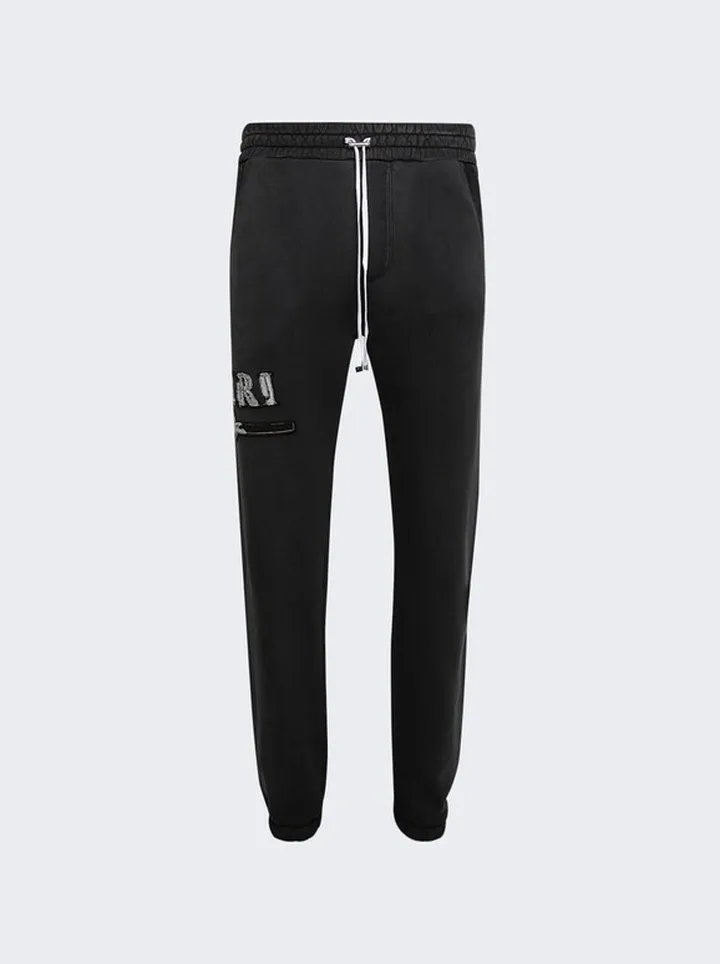 MA Bar Applique Sweatpant Black