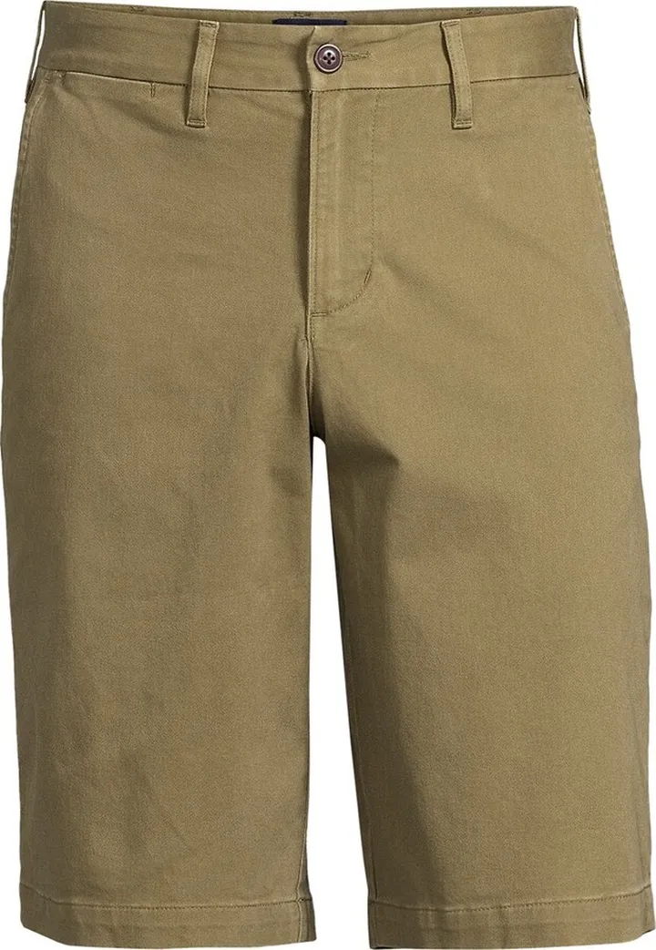 Lands' End Men's Big 11 Inch Comfort Waist Comfort First Knockabout Chino Shorts - 52 - Dark Olive