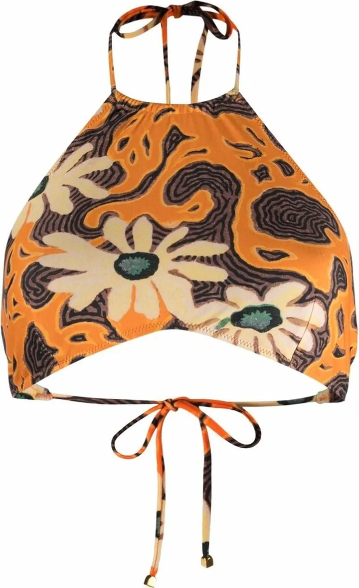 Floral Print Halterneck Bikini Top