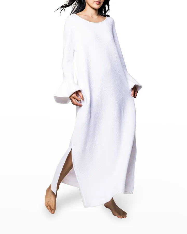 Ophelia Textured Flare-Sleeve Nightgown