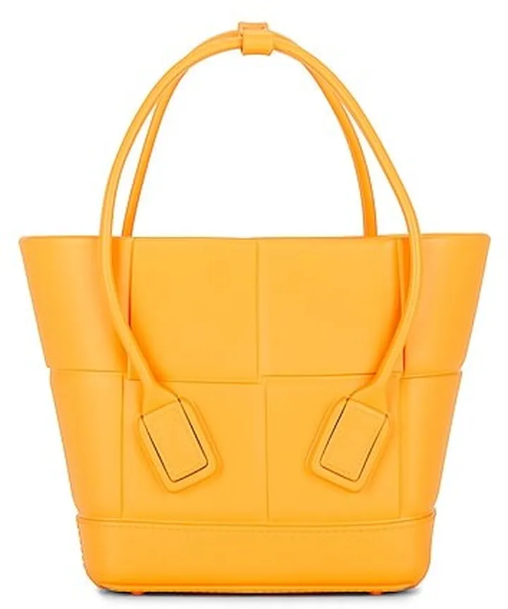 Bottega Veneta Mini Arco Shopping Tote Bag in Orange