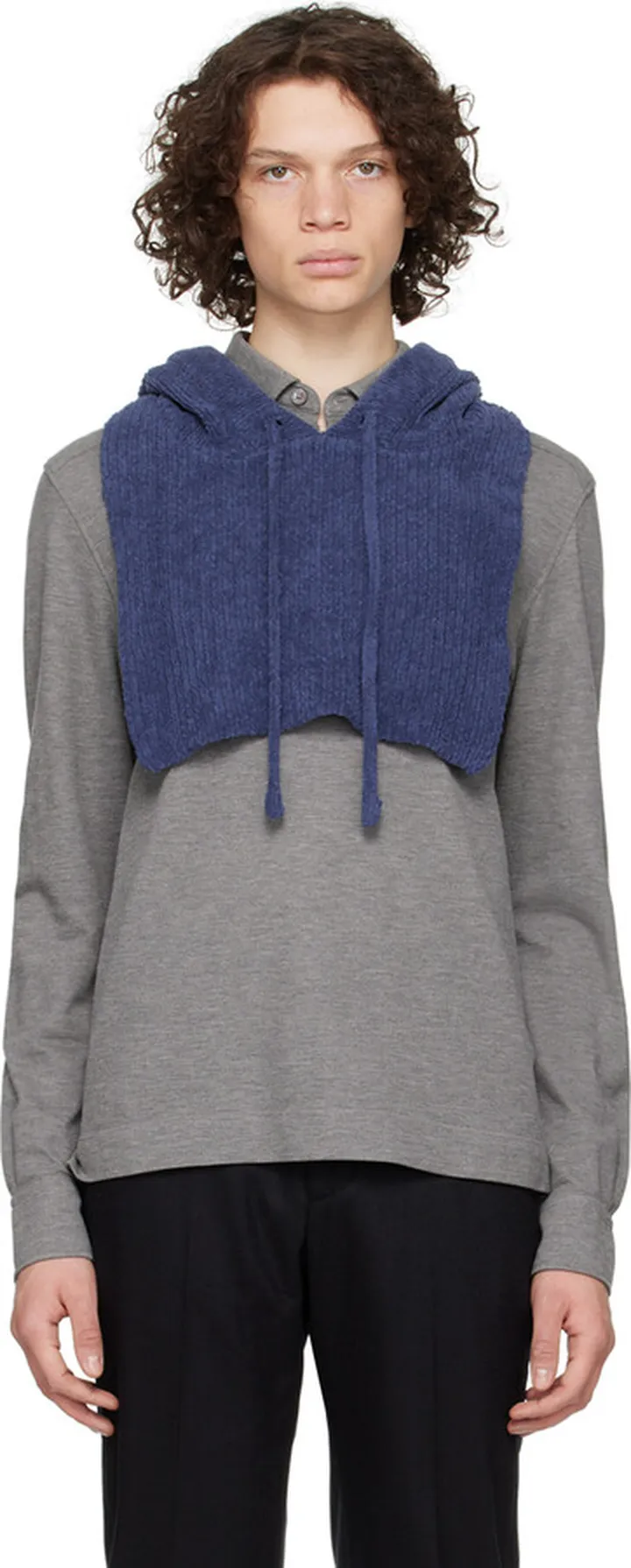 AMOMENTO Navy Hood Beanie