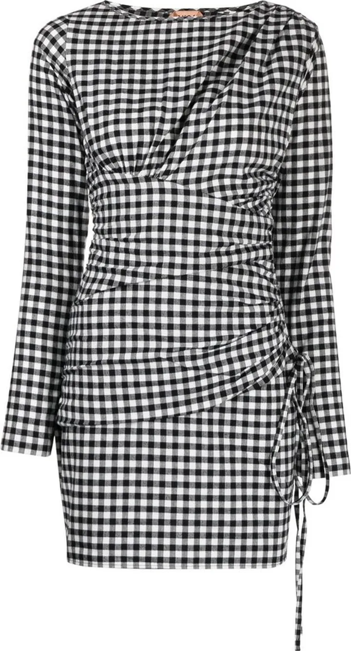 Check-Print Mini Dress