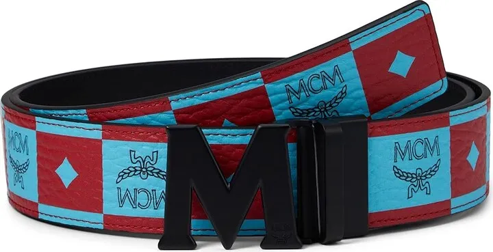 MCM Claus Checkerboard Visetos Belt Bag (Multi) Handbags