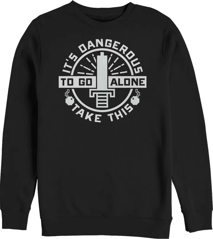 Men's Nintendo Legend of Zelda Dangerous Take This Sweatshirt - Black - 3X Large