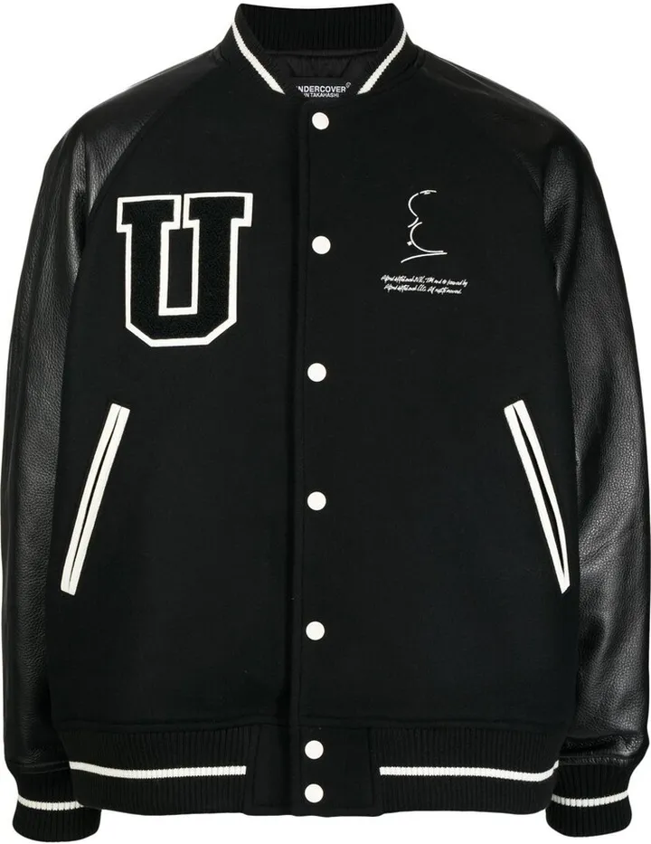 Hitchcock-graphic bomber jacket