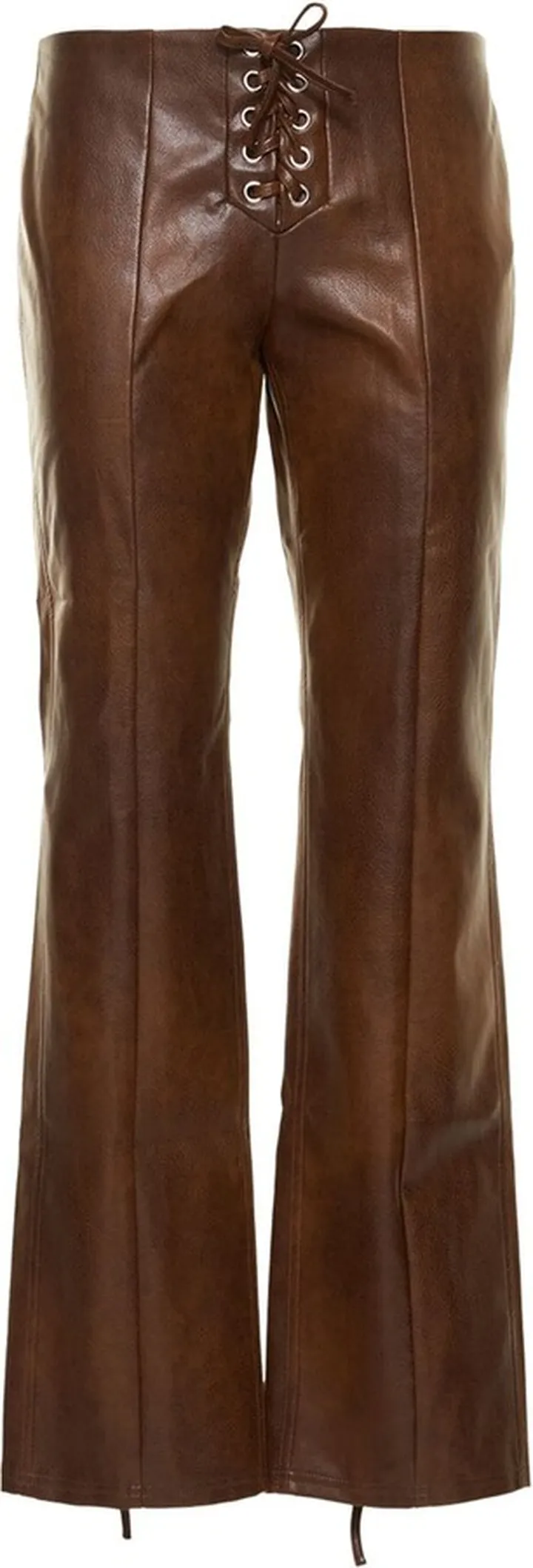Alda distressed faux leather pants