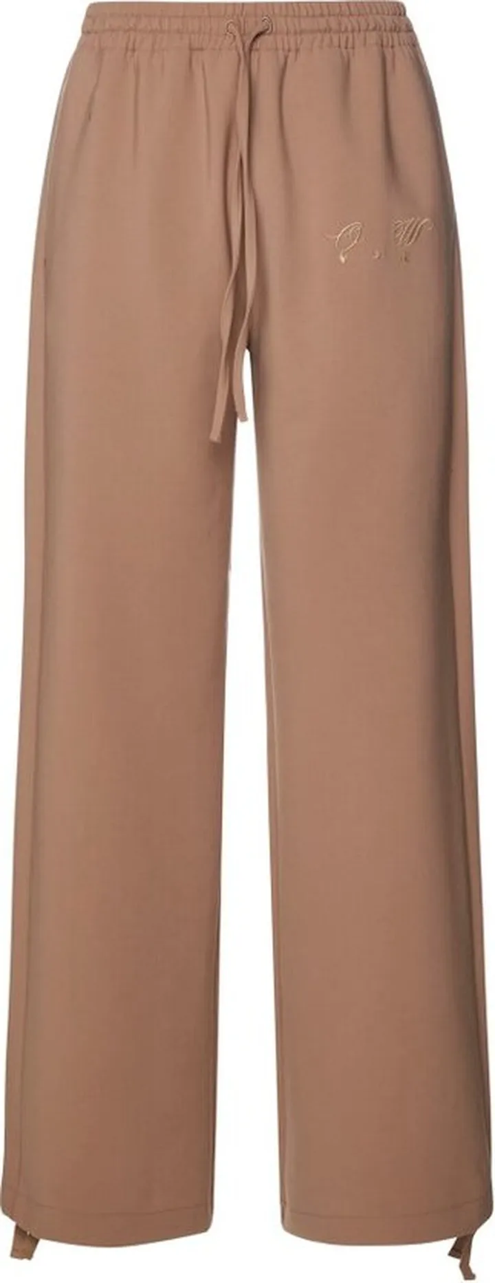 Off-White High Waist Straight Leg Trousers