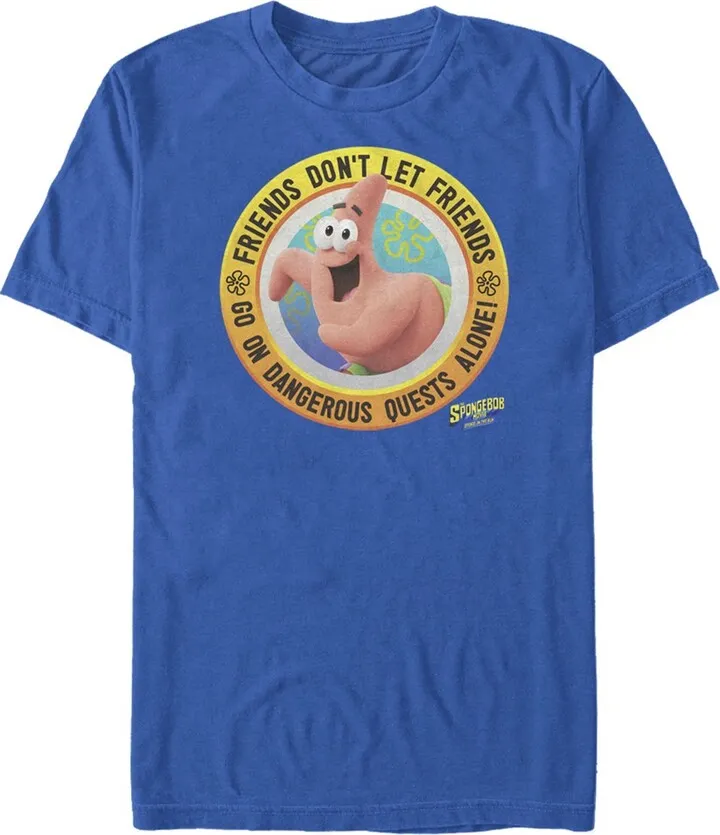 Men's SpongeBob SquarePants Sponge on the Run Patrick Don't Quest Alone T-Shirt - Royal Blue - 2X Large