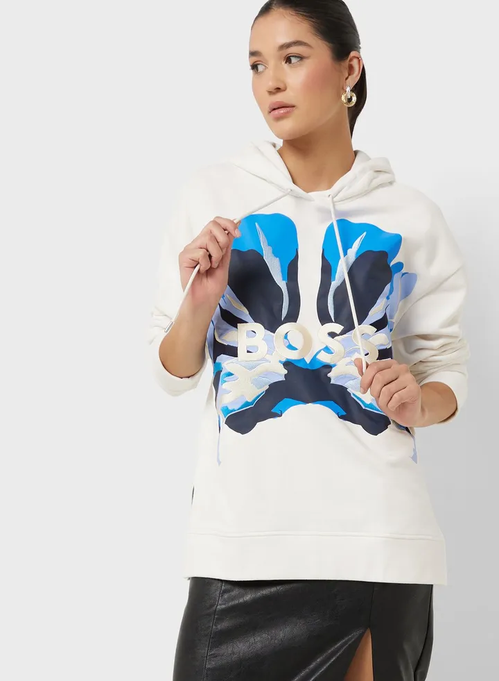 Graphic Knitted Hoodie