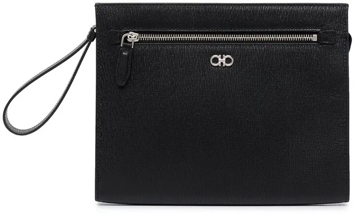 Gancini logo-embellished pouch