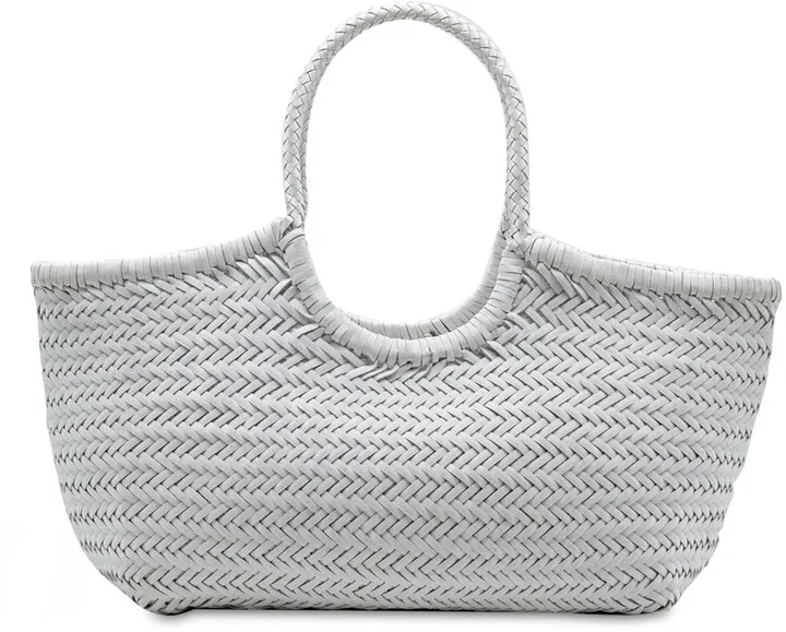 Big Nantucket woven leather basket bag