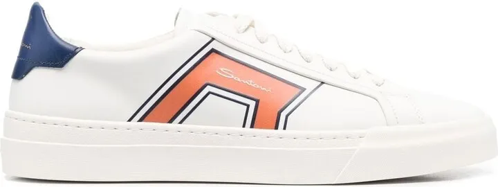Graphic Print Logo Low-Top Sneakers