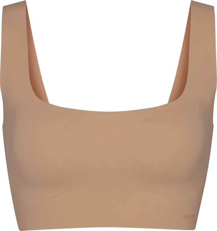 Naked Scoop Longline Bra | Clay