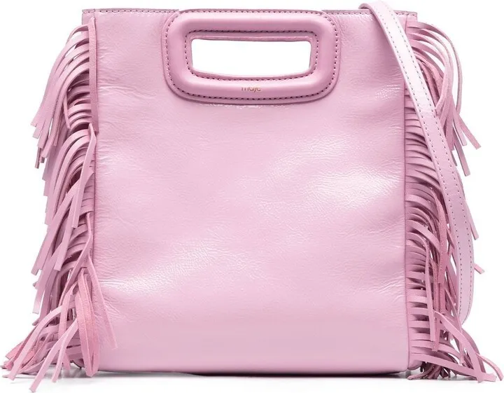 Fringed Leather Tote Bag
