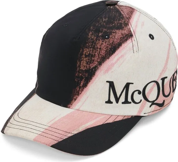 Brushstroke embroidered logo cap