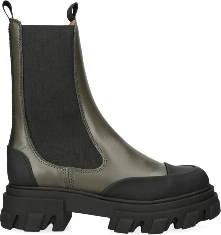 Ganni Leather Chelsea Boots