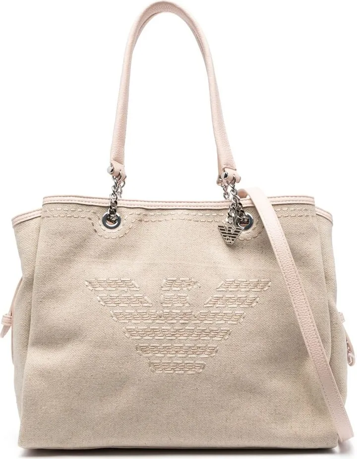 Embroidered-Logo Tote Bag