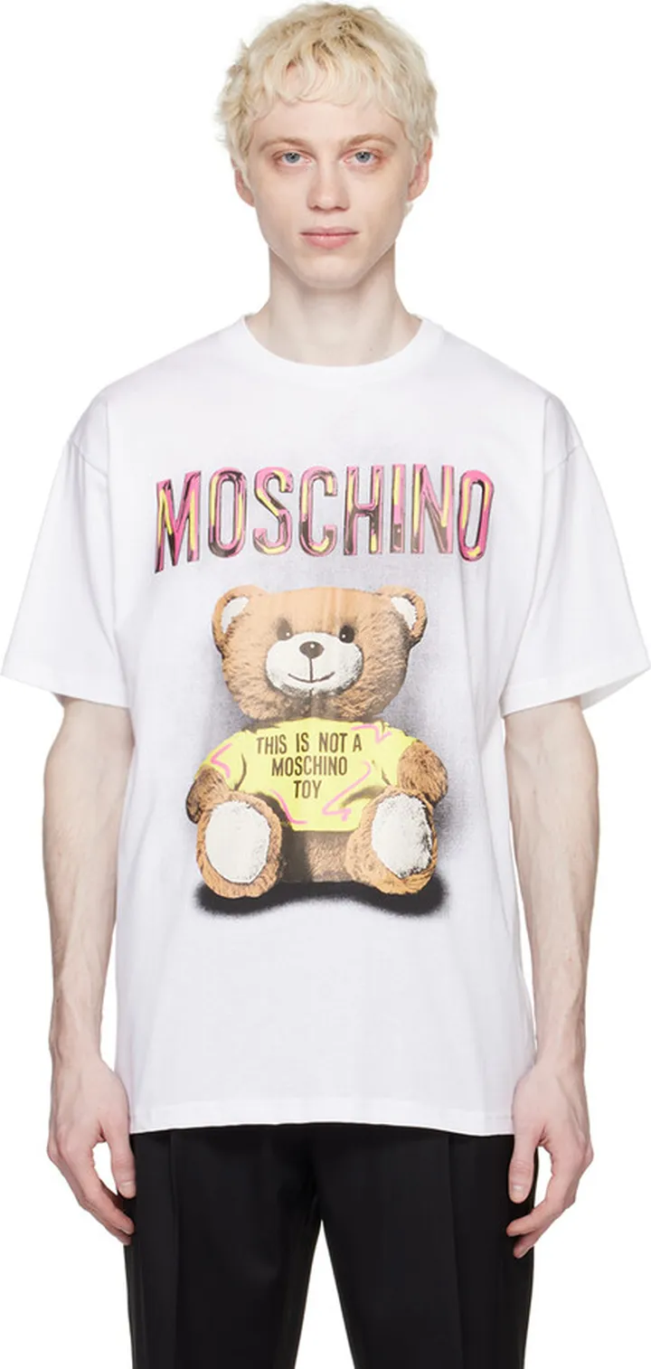 Moschino White Teddy Bear T-Shirt