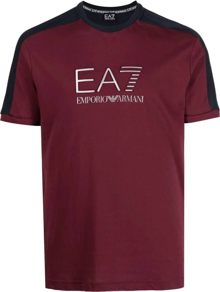 two-tone logo-print T-shirt