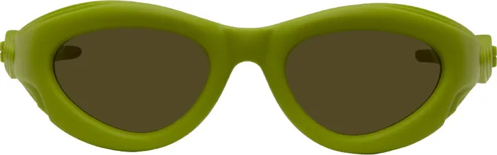 Bottega Veneta Green Rubber Sunglasses