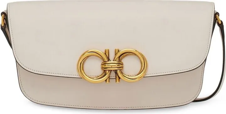 Trapezio leather shoulder bag