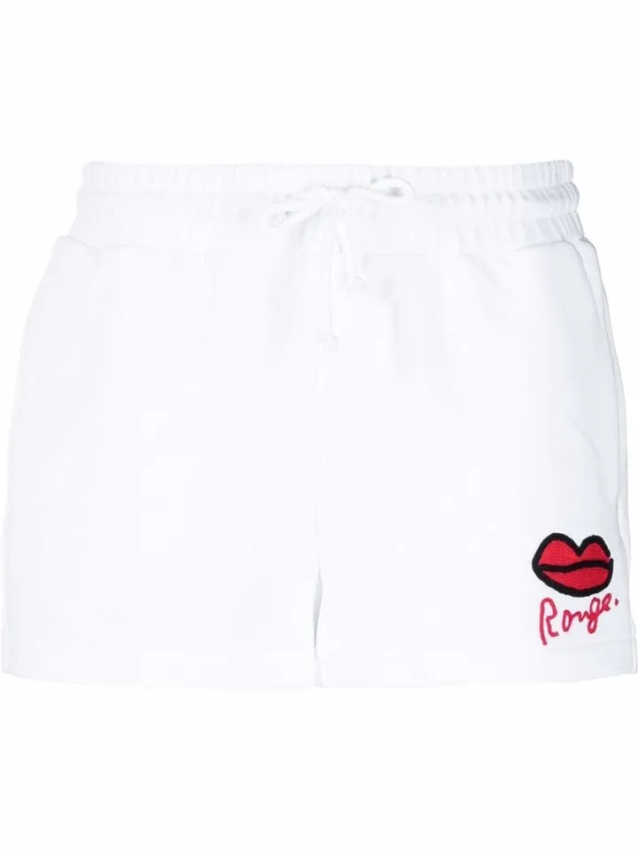 Rouge drawstring track pants