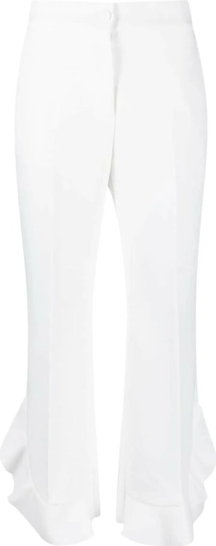 MSGM Ruffle Detailed Flared Cropped Trousers