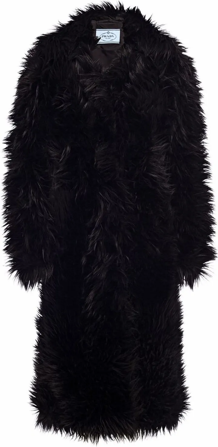 Single-Breasted Faux-Fur Coat