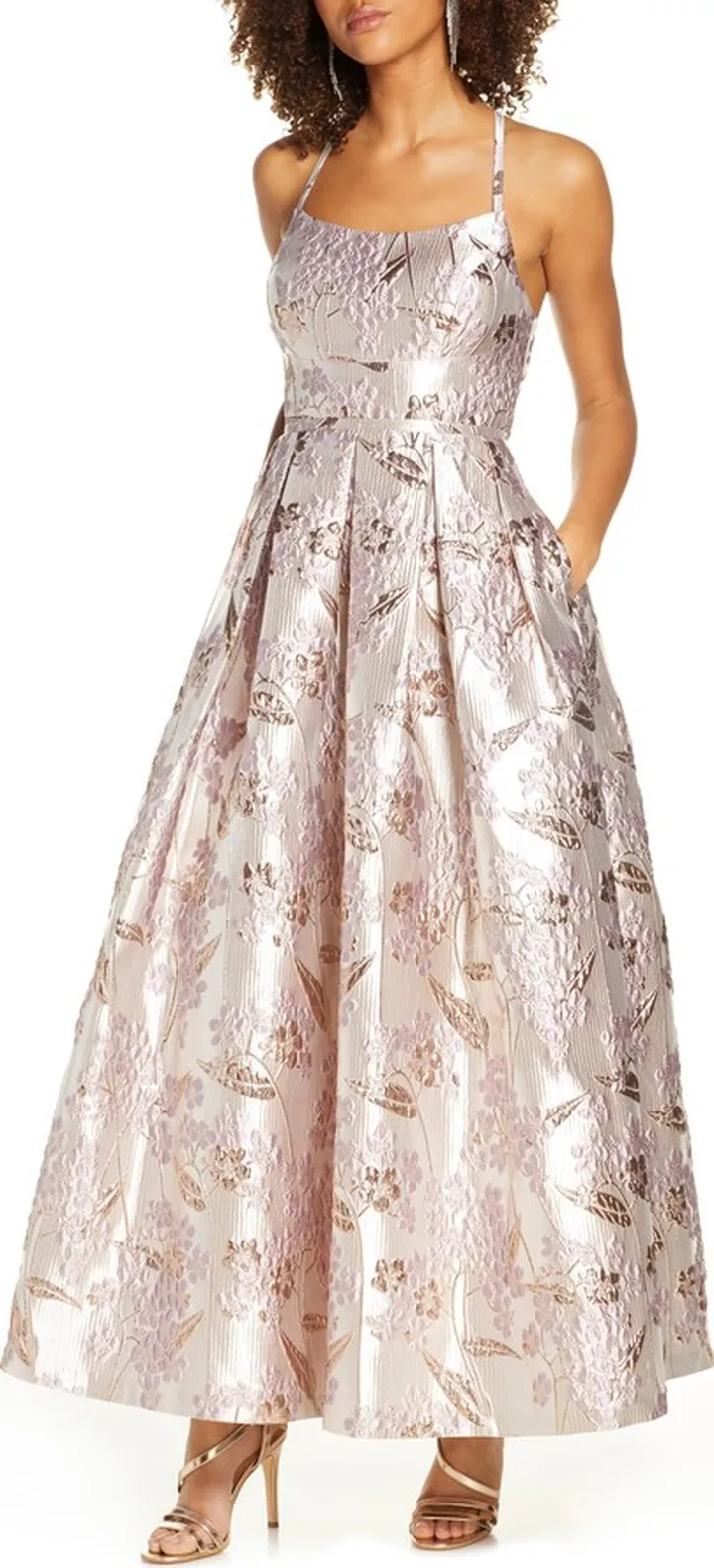 Morgan and Co. Metallic Brocade Ballgown
