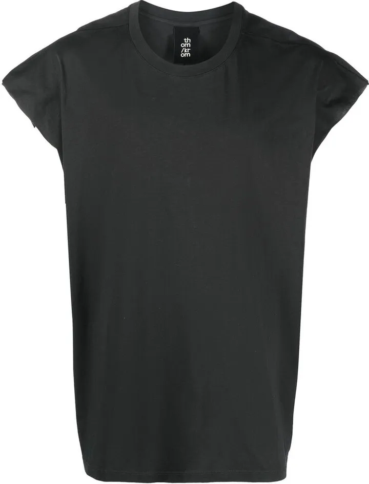cap-sleeve cotton T-shirt
