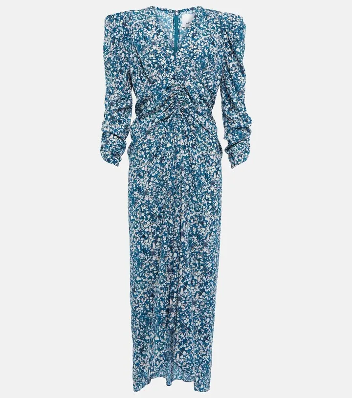 Albini printed silk-blend midi dress