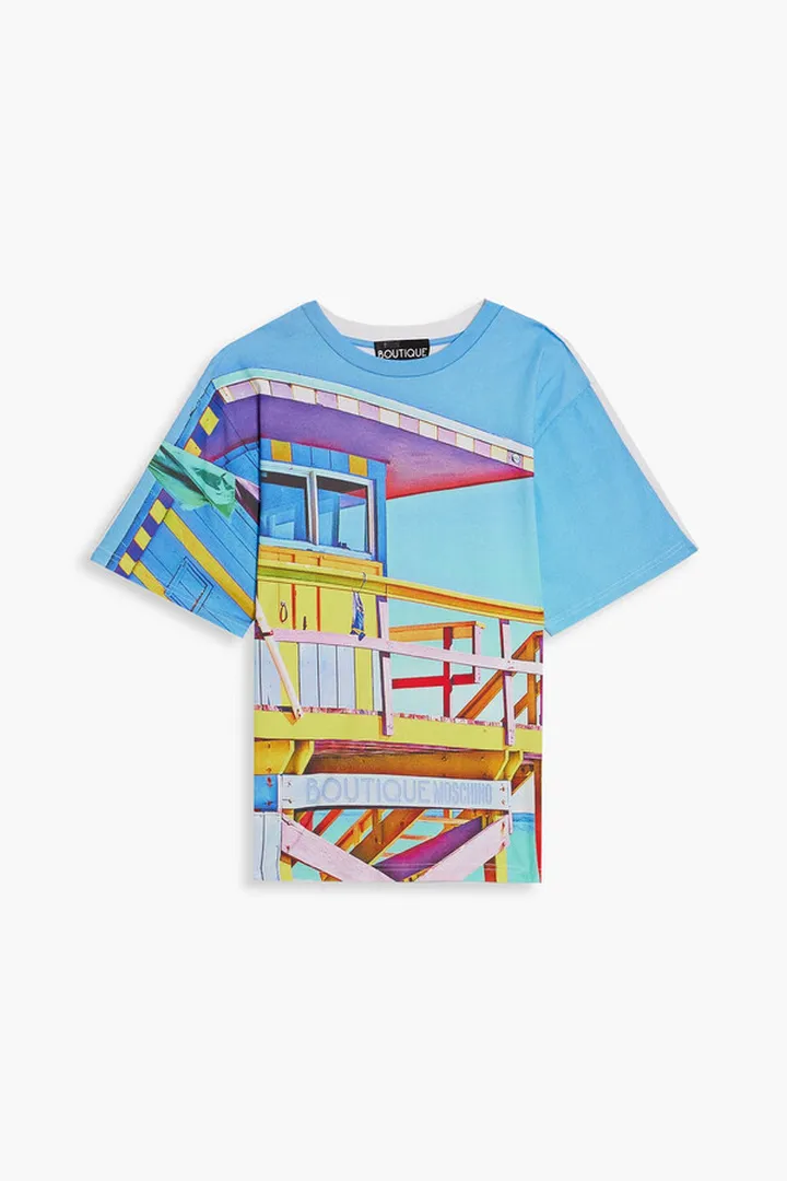 Printed cotton-jersey T-shirt