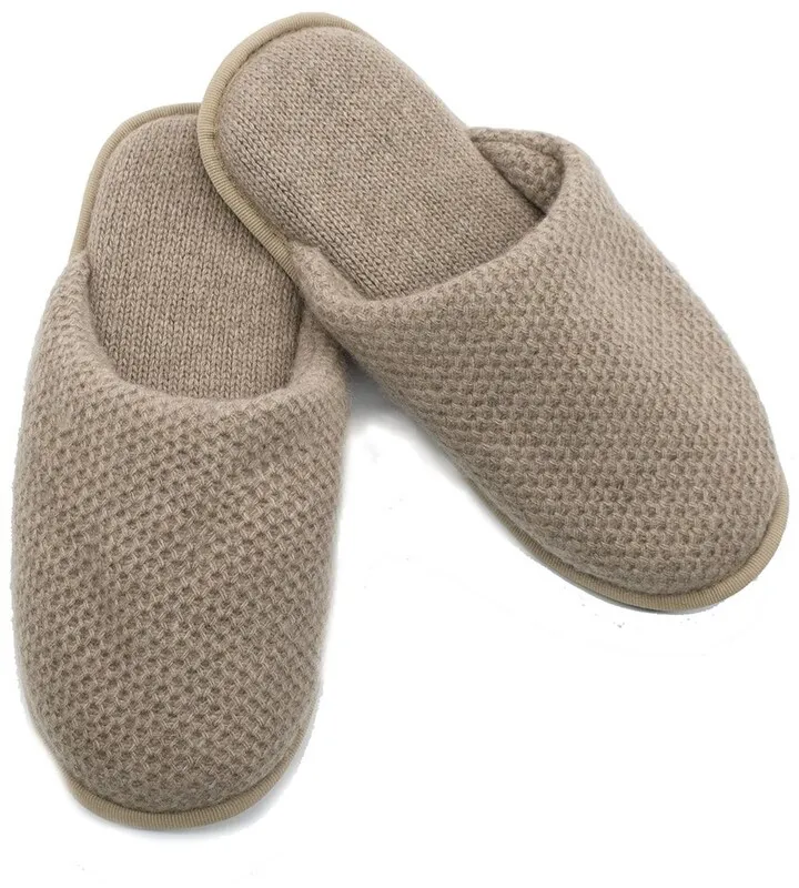 Portolano Ladies Slippers In Honeycomb Stitch