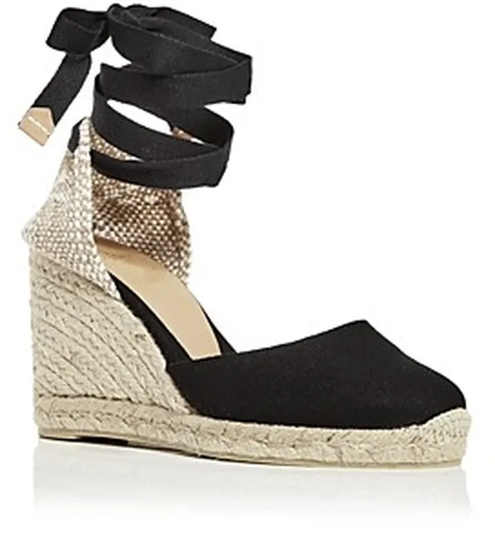 Castaner Women's Carina Ankle Tie Espadrille Wedge Sandals