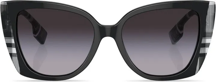 Oversized Check-Print Sunglasses