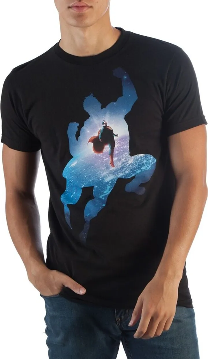 Superman Space Black T-Shirt-Medium