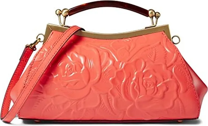 Patricia Nash Kelmscott Frame (Coral) Handbags