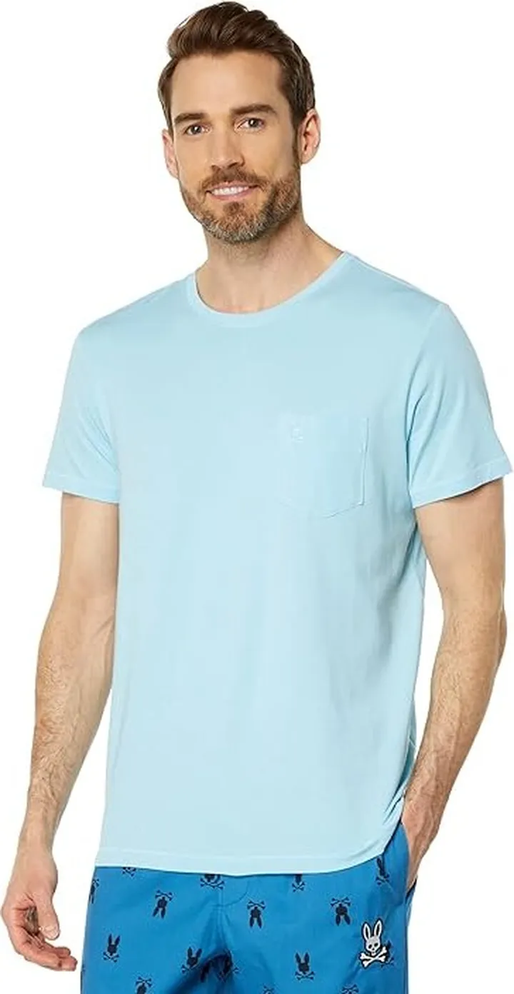 Psycho Bunny Lounge Pocket Tee (Sky Blue) Men's Pajama