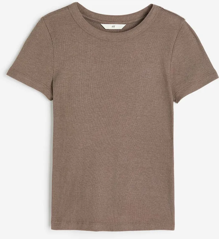 Ribbed Modal-blend T-shirt