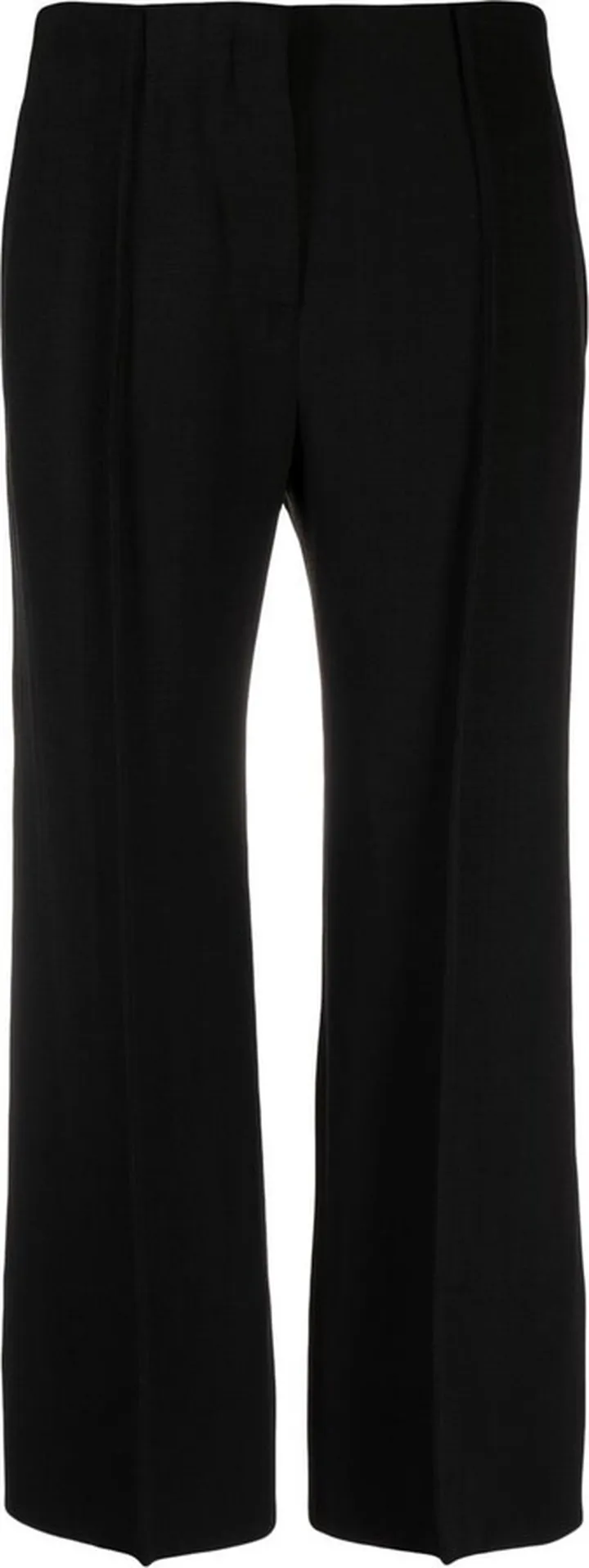 Straight-Leg Cropped Trousers