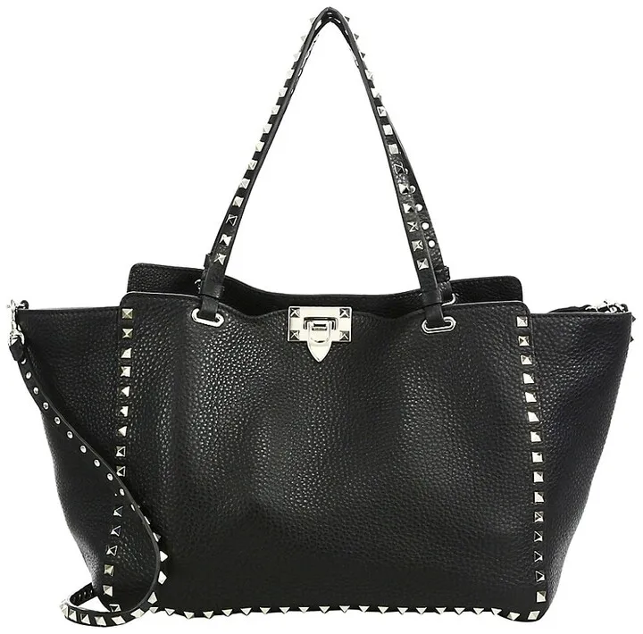 Medium Rockstud Leather Tote
