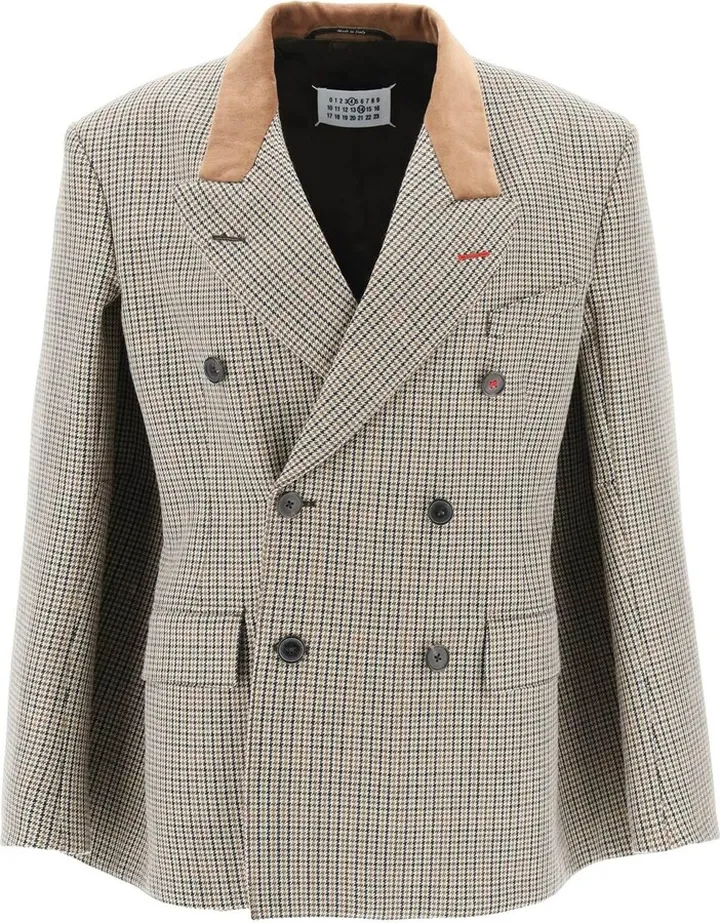 Maison Margiela Houndstooth Cape-Jacket
